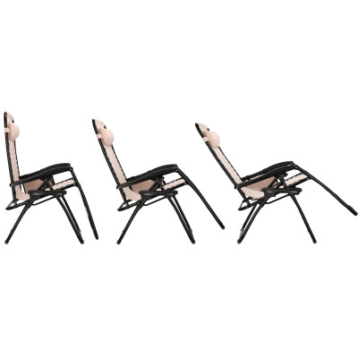 Záhradné polohovacie kreslo SPRINGOS ZERO GRAVITY krémové