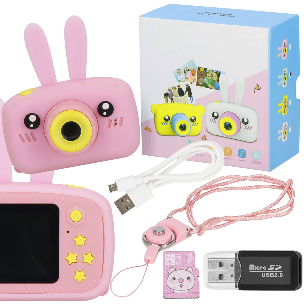 Detský digitálny fotoaparát 40Mpx 8GB SPRINGOS WINKO ružový