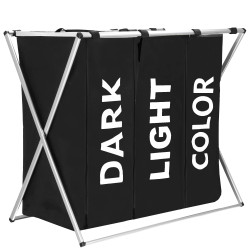 Kôš na bielizeň so stojanom 3 oddiely 146l SPRINGOS HA0100 čierny