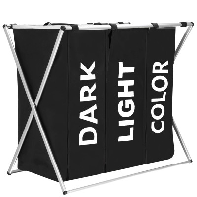 Kôš na bielizeň so stojanom 3 oddiely 146l SPRINGOS HA0100 čierny