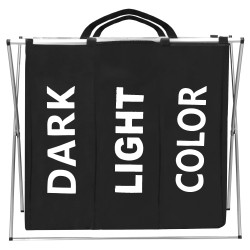 Kôš na bielizeň so stojanom 3 oddiely 146l SPRINGOS HA0100 čierny