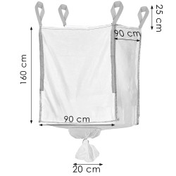 Záhradný vak s uchami a lievikom 1300l SPRINGOS BIG BAG