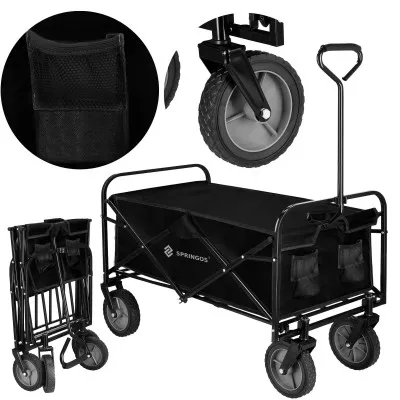 Skladací vozík 80 kg SPRINGOS GA0084 čierny