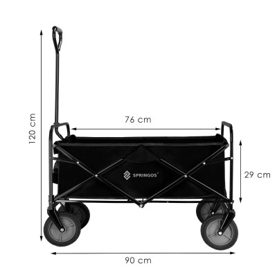 Skladací vozík 80 kg SPRINGOS GA0084 čierny