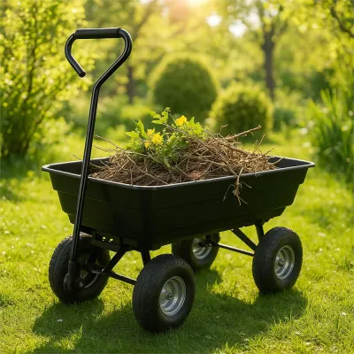 Záhradný vozík so sklopnou korbou 250 kg SPRINGOS GA0083 čierny