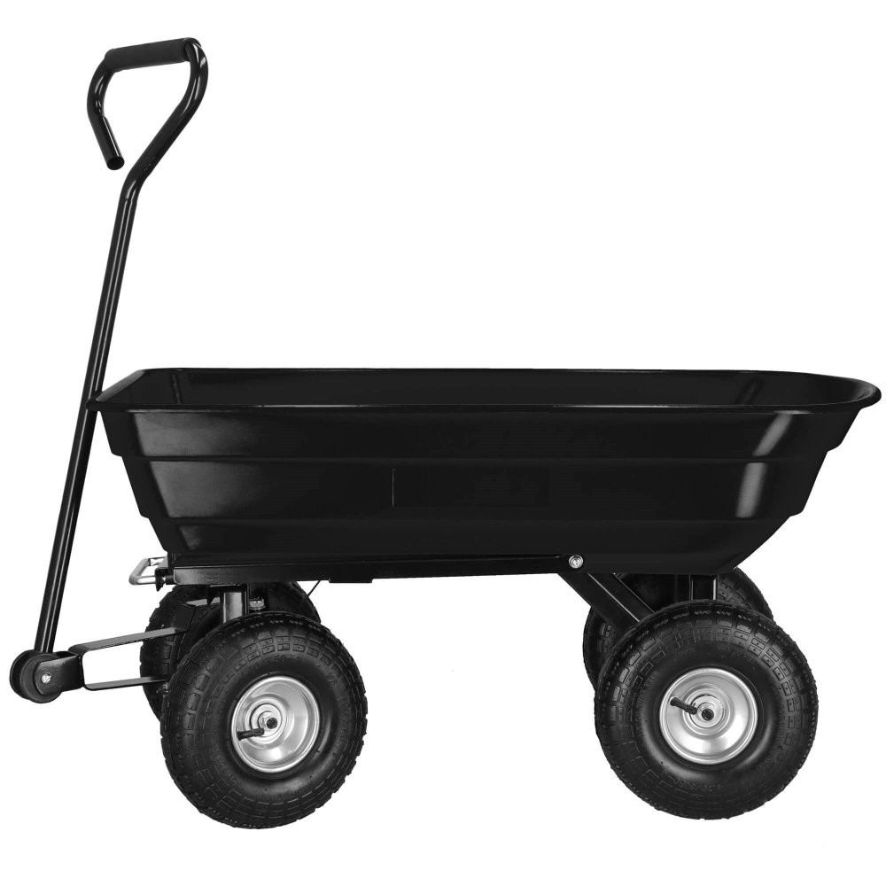 Záhradný vozík so sklopnou korbou 250 kg SPRINGOS GA0014 čierny