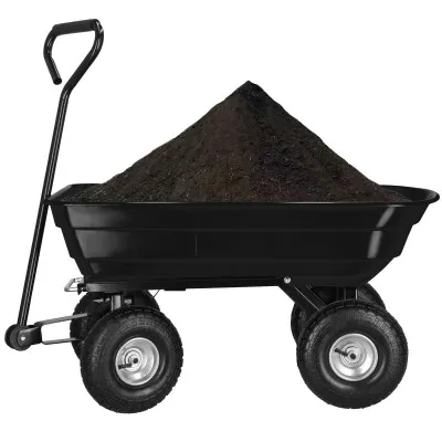 Záhradný vozík so sklopnou korbou 250 kg SPRINGOS GA0014 čierny