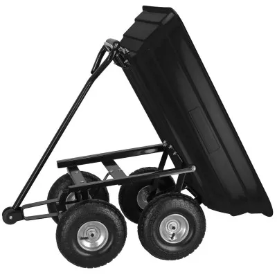 Záhradný vozík so sklopnou korbou 250 kg SPRINGOS GA0014 čierny