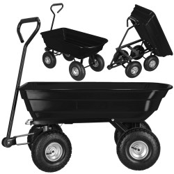 Záhradný vozík so sklopnou korbou 250 kg SPRINGOS GA0014 čierny