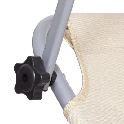 Záhradné polohovacie lehátko SPRINGOS POOL béžové