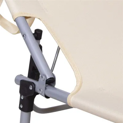 Záhradné polohovacie lehátko SPRINGOS POOL béžové