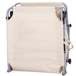 Záhradné polohovacie lehátko SPRINGOS POOL béžové