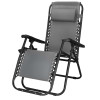 Záhradné polohovacie kreslo SPRINGOS ZERO GRAVITY šedé