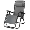 Záhradné polohovacie kreslo SPRINGOS ZERO GRAVITY šedé