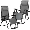Záhradné polohovacie kreslo SPRINGOS ZERO GRAVITY šedé