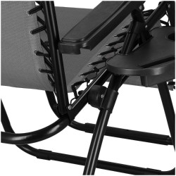 Záhradné polohovacie kreslo SPRINGOS ZERO GRAVITY šedé