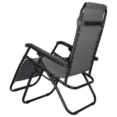 Záhradné polohovacie kreslo SPRINGOS ZERO GRAVITY šedé