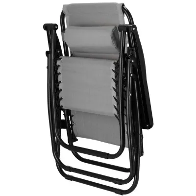 Záhradné polohovacie kreslo SPRINGOS ZERO GRAVITY šedé