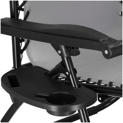 Záhradné polohovacie kreslo SPRINGOS ZERO GRAVITY šedé