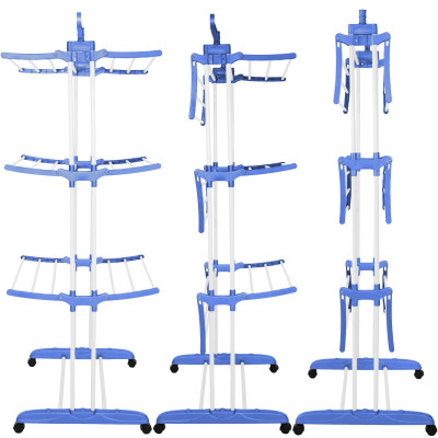 Vertikálny sušiak na bielizeň SPRINGOS MIXER bielo-modrý