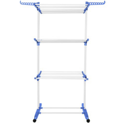 Vertikálny sušiak na bielizeň SPRINGOS MIXER bielo-modrý
