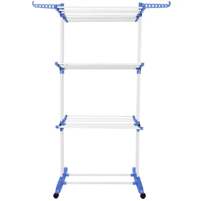 Vertikálny sušiak na bielizeň SPRINGOS MIXER bielo-modrý