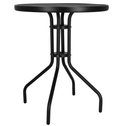 Záhradný stolík 60 cm SPRINGOS BISTRO BLACK čierny