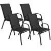 Set 4x Záhradné kreslo SPRINGOS MONZA GF0071H čierne