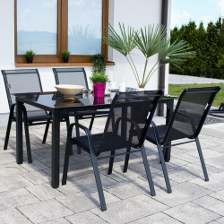 Záhradné kreslo SPRINGOS MONZA GF0103 čierne