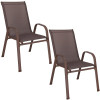 Set 2x Záhradné kreslo SPRINGOS MONZA GF0104 hnedé