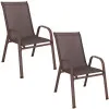 Set 2x Záhradné kreslo SPRINGOS MONZA GF0104 hnedé