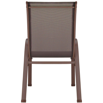 Set 2x Záhradné kreslo SPRINGOS MONZA GF0104 hnedé