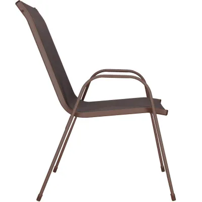 Set 2x Záhradné kreslo SPRINGOS MONZA GF0104 hnedé