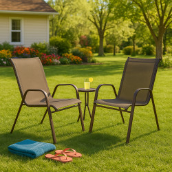 Záhradné kreslo SPRINGOS MONZA GF0105 hnedé