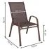 Záhradné kreslo SPRINGOS MONZA GF0105 hnedé