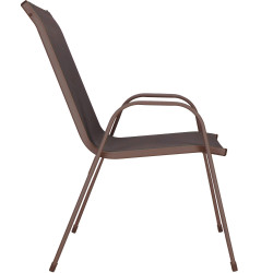 Set 4x Záhradné kreslo SPRINGOS MONZA GF0073 hnedé