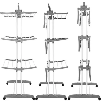 Vertikálny sušiak na bielizeň SPRINGOS MIXER bielo-sivý