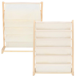 Detský stojan na knižky organizér SPRINGOS BC0001 prírodný