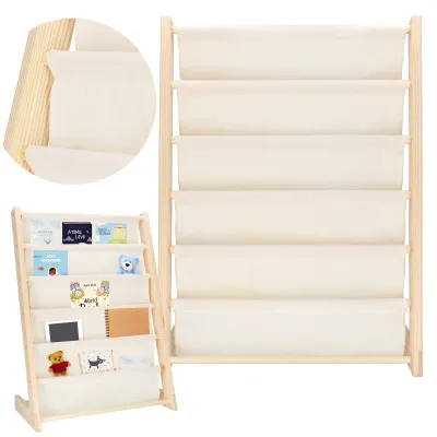 Detský stojan na knižky organizér SPRINGOS BC0001 prírodný