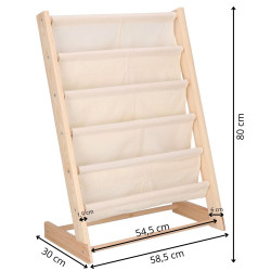 Detský stojan na knižky organizér SPRINGOS BC0001 prírodný