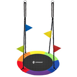 Záhradná hojdačka 110 cm SPRINGOS SN028 ČAPÍ HNIEZDO multicolor