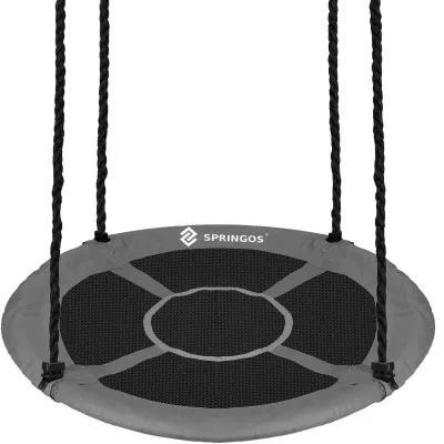 Záhradná hojdačka 110 cm SPRINGOS SN027 ČAPÍ HNIEZDO šedá