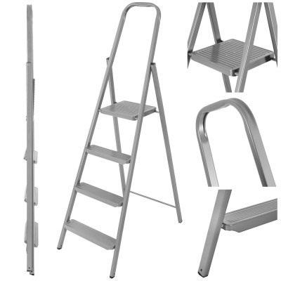 Oceľové schodíky 4 stupne SPRINGOS LD0097