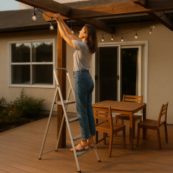 Oceľové schodíky 4 stupne SPRINGOS LD0097