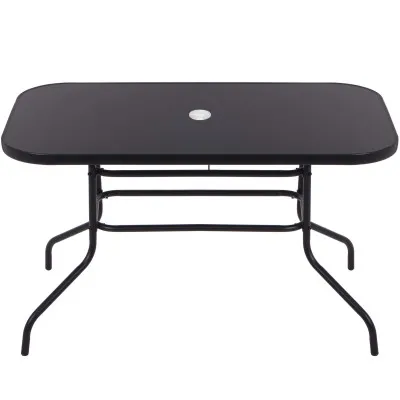 Záhradný stôl 140x80 cm SPRINGOS TOSCANA GF0081 čierny