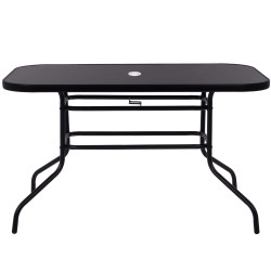 Záhradný stôl 140x80 cm SPRINGOS TOSCANA GF0081 čierny