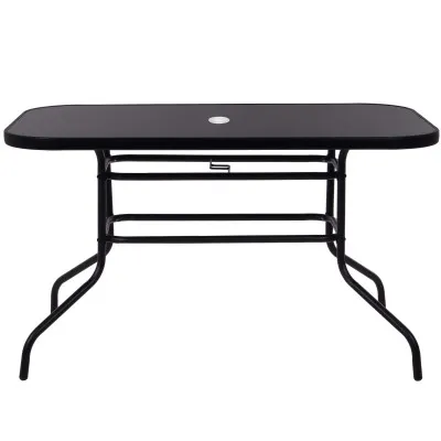 Záhradný stôl 140x80 cm SPRINGOS TOSCANA GF0081 čierny