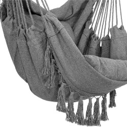 Závesné hojdacie kreslo 130x100 cm SPRINGOS BORGO IV šedé