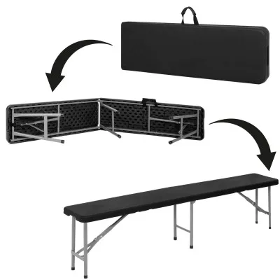 Záhradná lavica 183x30 cm SPRINGOS GF0095 čierna