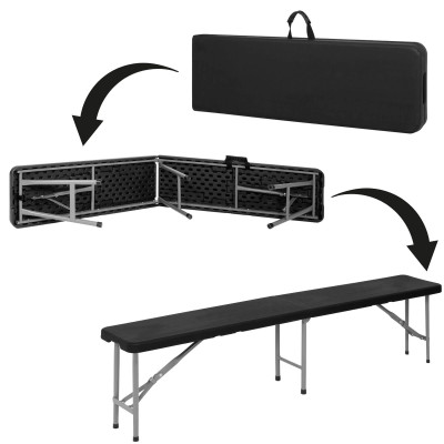 Záhradná lavica 183x30 cm SPRINGOS GF0095 čierna